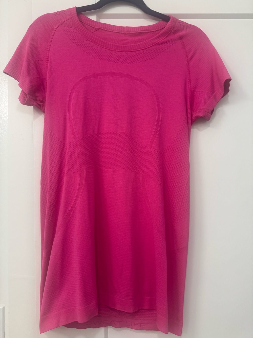lululemon athletica swiftly tech Short Sleeve Seamless Top in Hot Pink